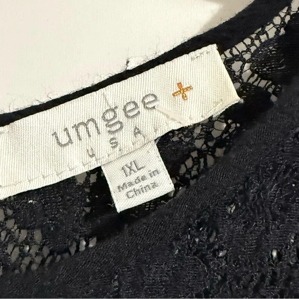 Umgee Women’s 1X Elegant Black Lace Blouse whimsygoth goth punk - Picture 3 of 3